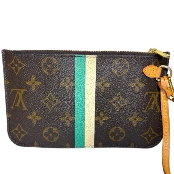 Louis Vuitton Teal and Tan Interior